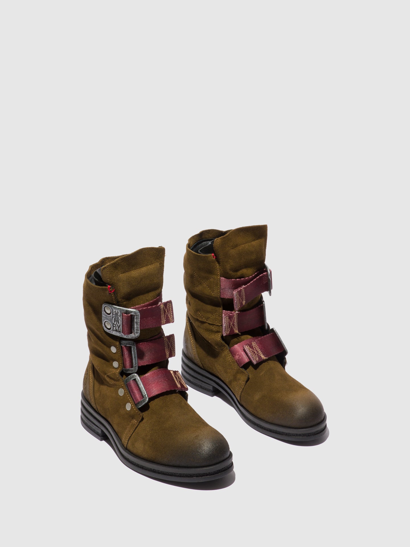 Fly London Botins com Fivela KIFF682FLY OILSUEDE SLUDGE